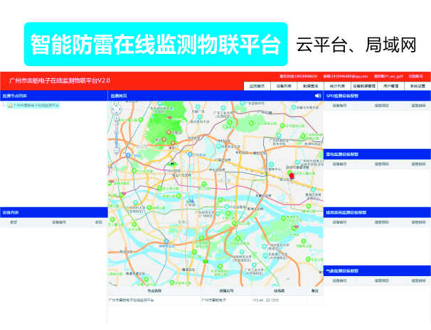 雷电保护智能管理系统（防雷在线监测物联平台）